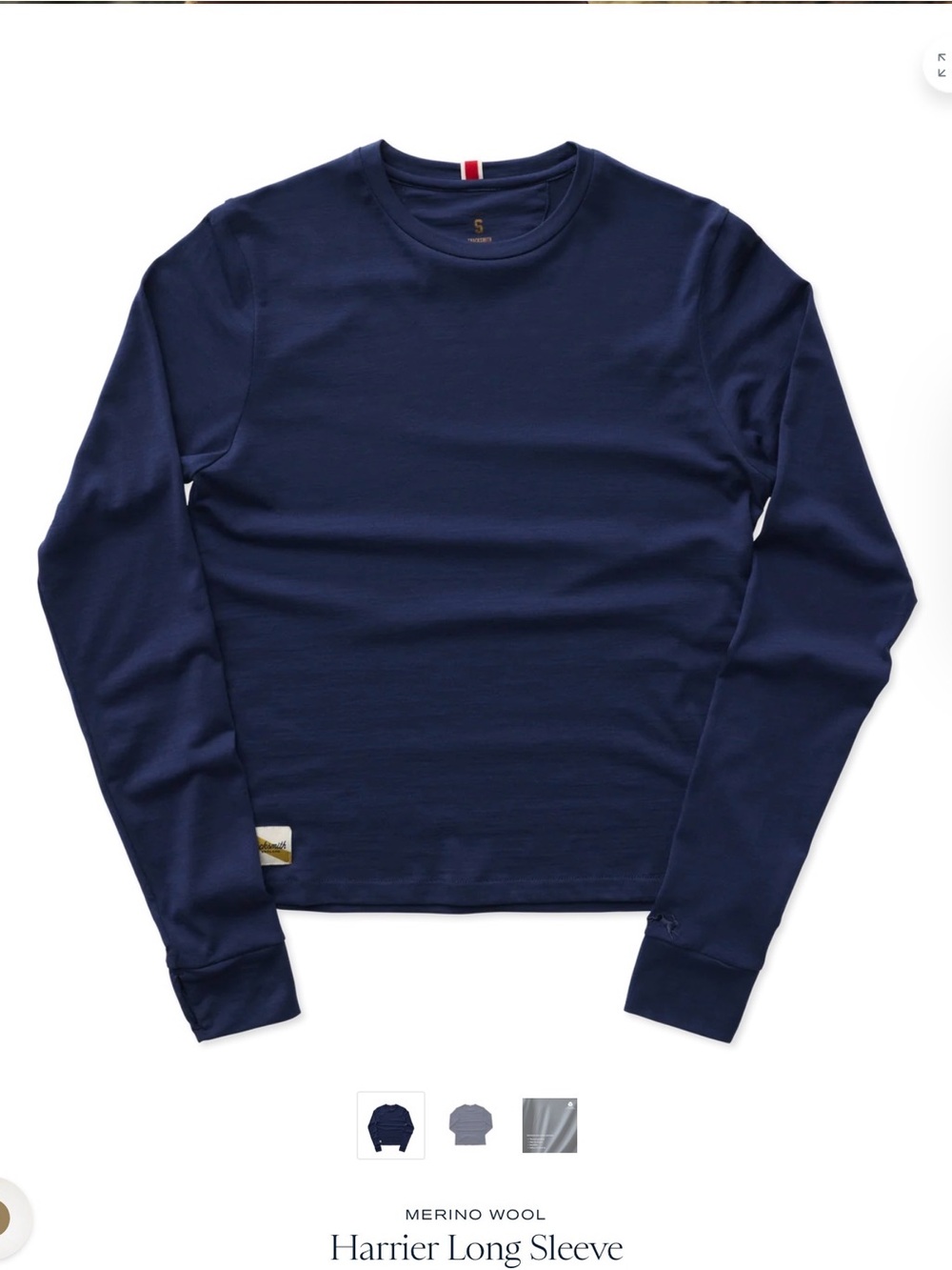 Women's Tracksmith Harrier long sleeve - Navy